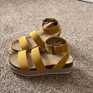 Mustard Espadrille Sandals